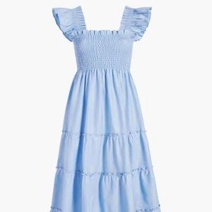 Hill House Nap Dress light blue with shimmer thread